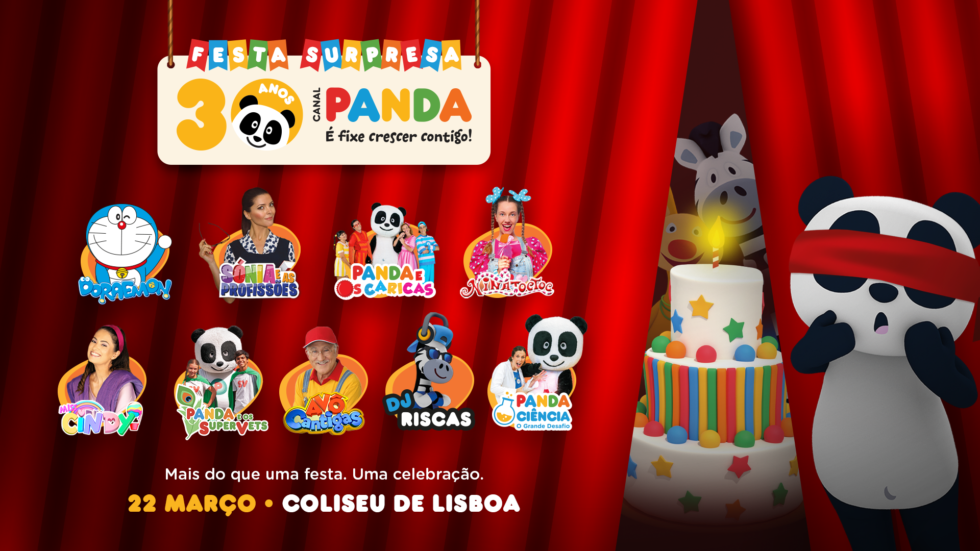 CANAL PANDA ANUNCIA ESTRELAS DA FESTA DE ANIVERSÁRIO NO COLISEU DOS RECREIOS